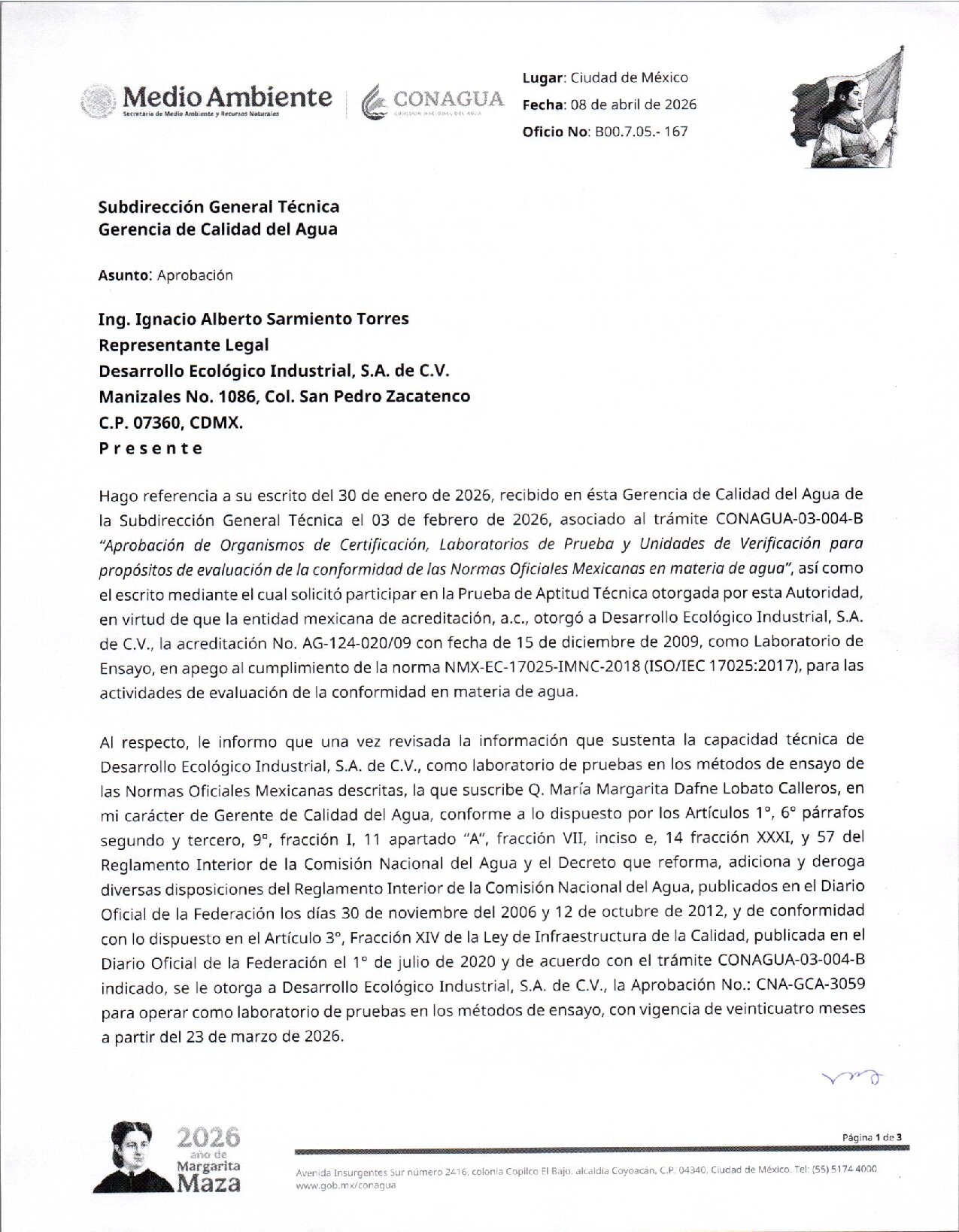 Portada de APROBACION CONAGUA-AGUAS RESIDUALES