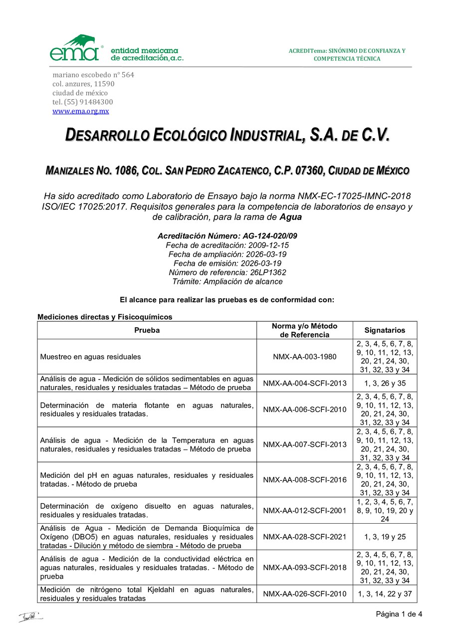 Portada de ACREDITACIÓN-EMA. AGUAS RESIDUALES