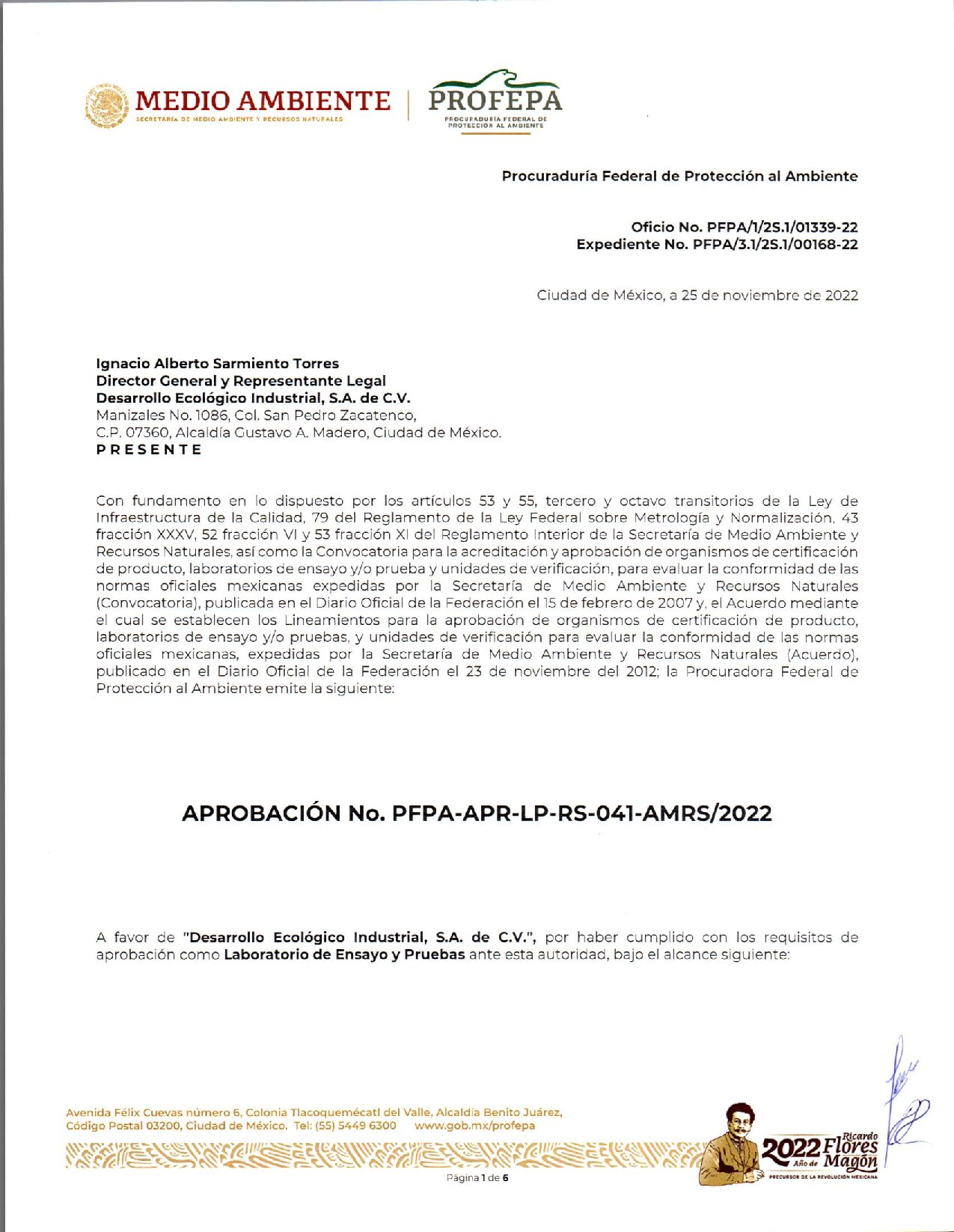 Portada de APROBACIÓN PROFEPA- SUELOS Y RESIDUOS (1)