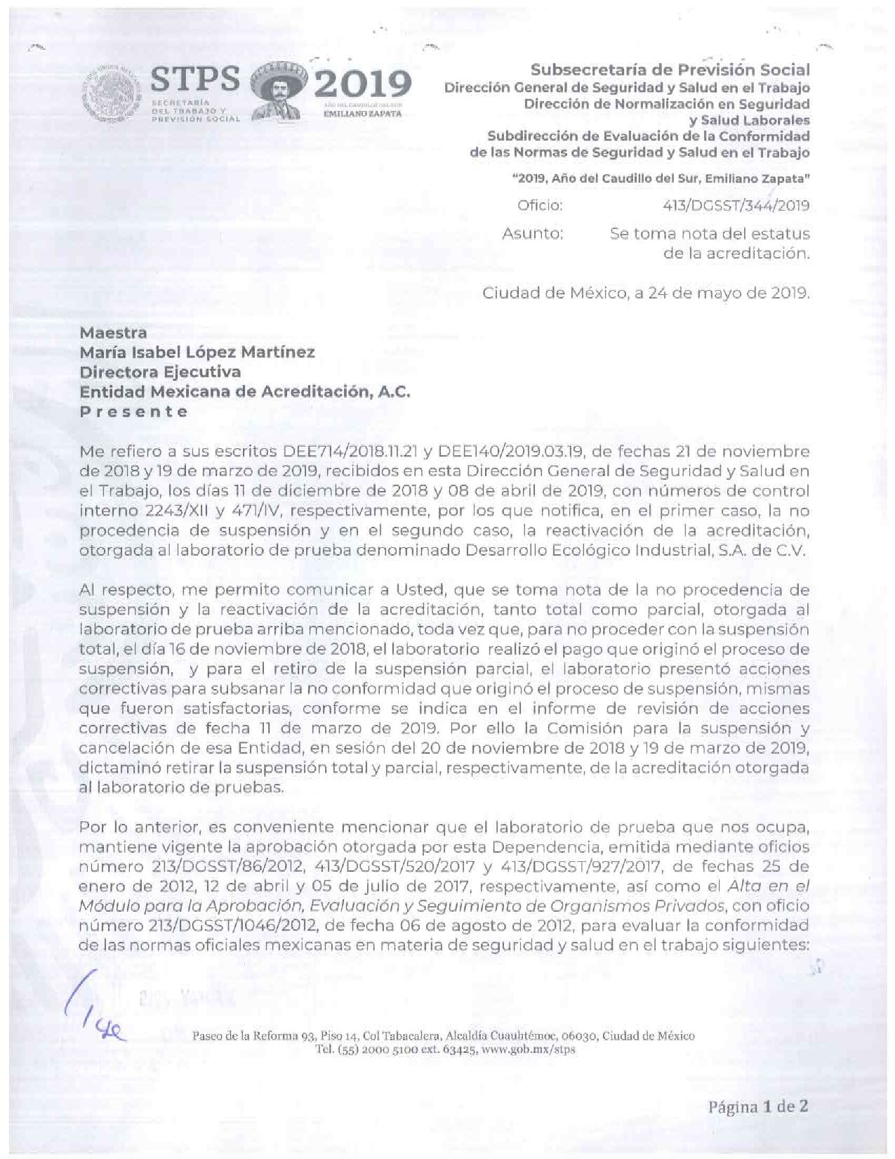 Portada de APROBACION STPS- AMBIENTE LABORAL