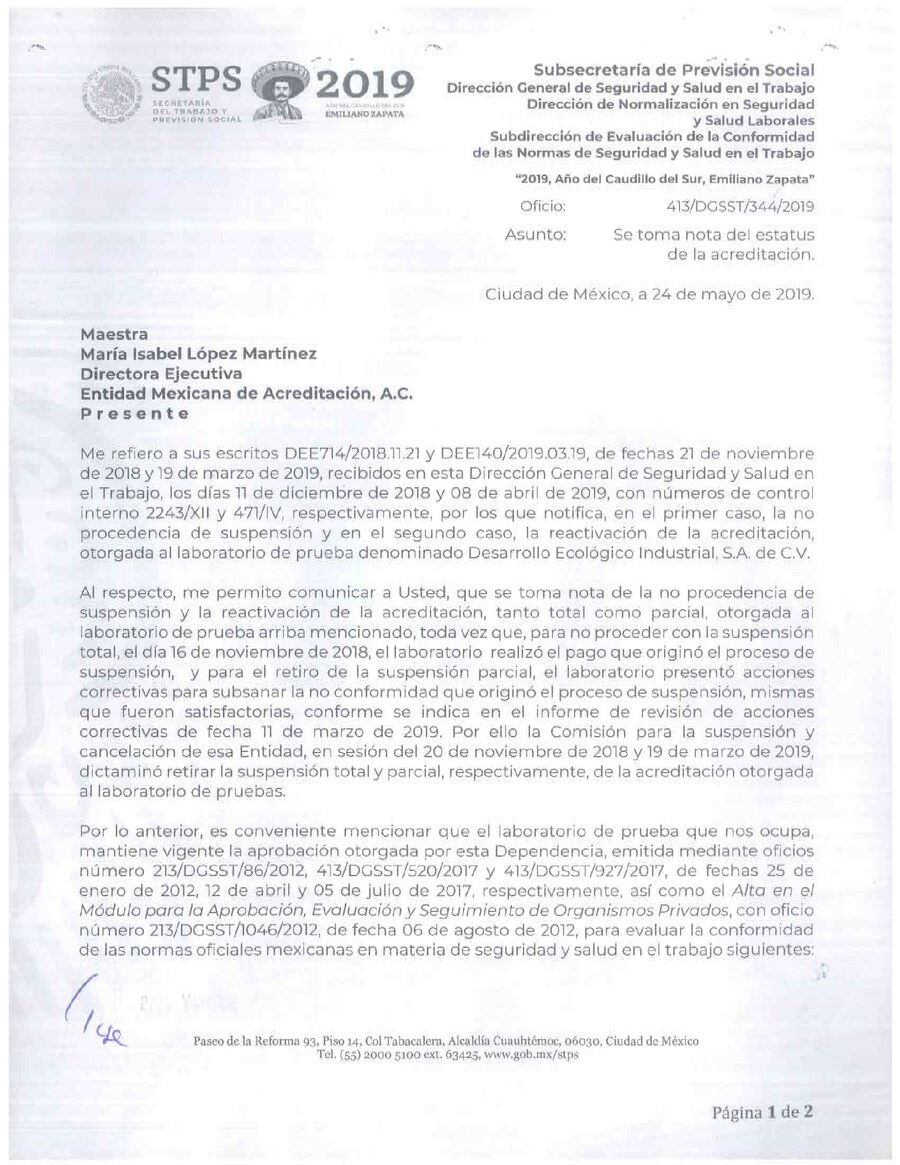 Portada de APROBACION STPS- AMBIENTE LABORAL